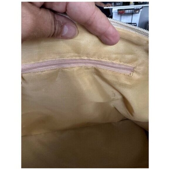 Womens Multicolor Print Tote Bag with Tan Leather Handles & Accents - Picture 14 of 16